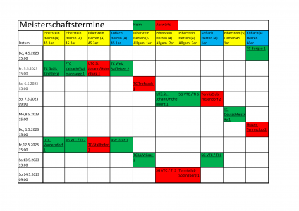 Spielplan 2023